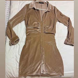 Velvet Camel Dress